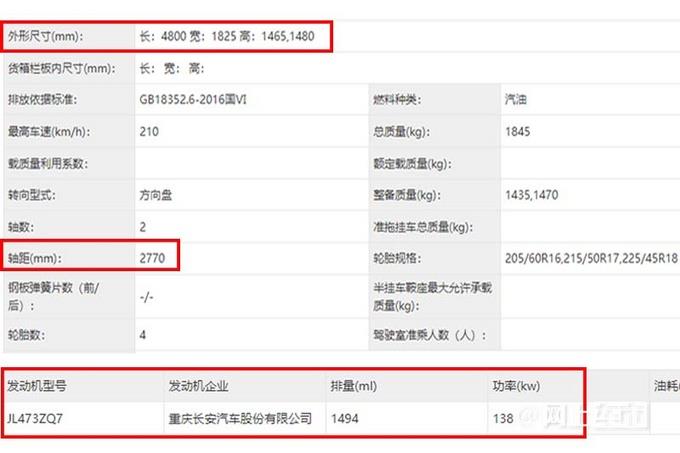 长安新锐程CC实拍曝光！酷似本田雅阁 预计9万起售